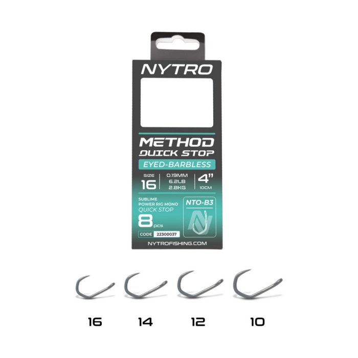 NYTRO NTO-B3 ELŐKÖTÖTT SZAKÁLL NÉLKÜLI QUICK -STOP METHOD ELŐKE 10 CM 10/0,25MM