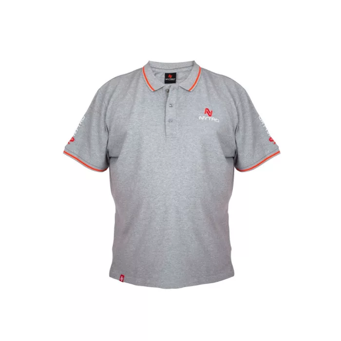 NYTRO LIGHT MARL GREY POLO SHIRT XL