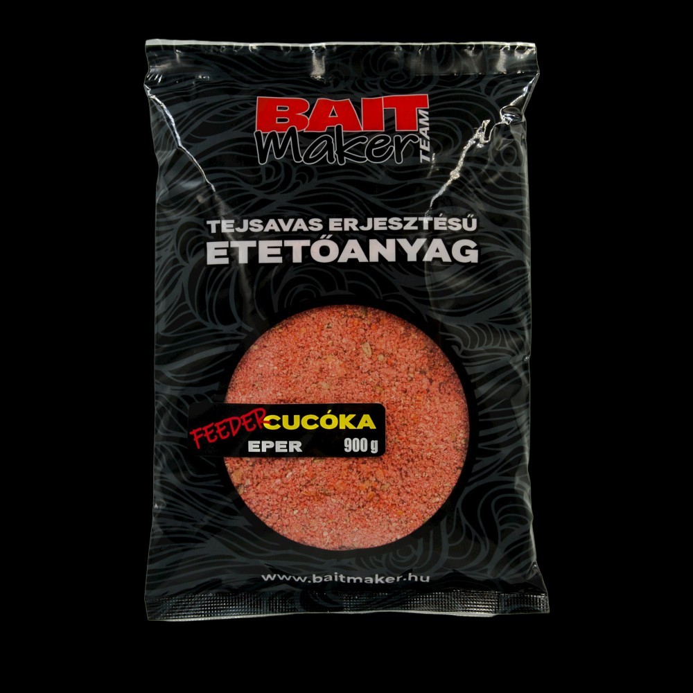 Bait Maker Tejsavas erjesztésű etetőanyag Feeder Cucóka Eper 900 g 