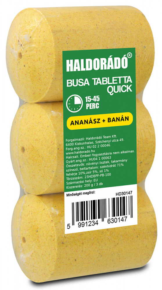 HALDORÁDÓ Busa tabletta Quick - Ananász banán 3 db/csomag