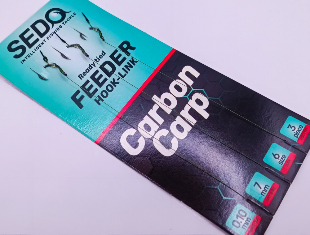 Carbon Carp Feeder Rig Size 12 - 0.10mm 3db/csomag